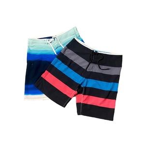2 Pair Burnside Swim Trunks Both Size 32